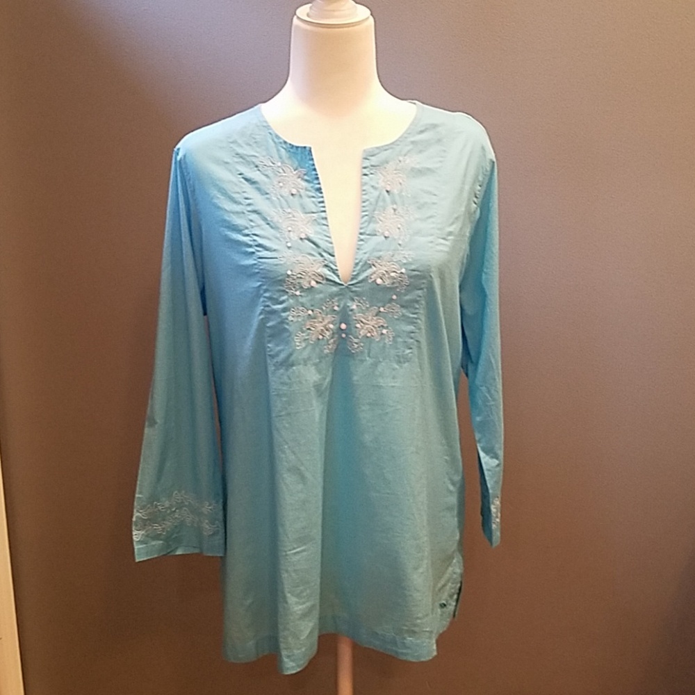 COPY - Vineyard Vines Turquoise tunic